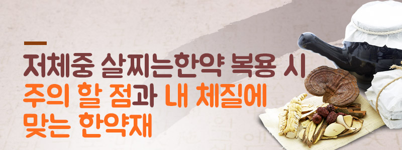 저체중 살찌는 한약 복용 시 주의 할 점과 내 체질에 맞는 한약재